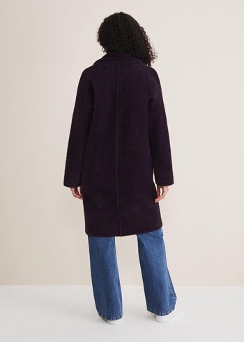 Phase Eight Floressa Fluffy Coats Burgundy USA | 3201956-PV